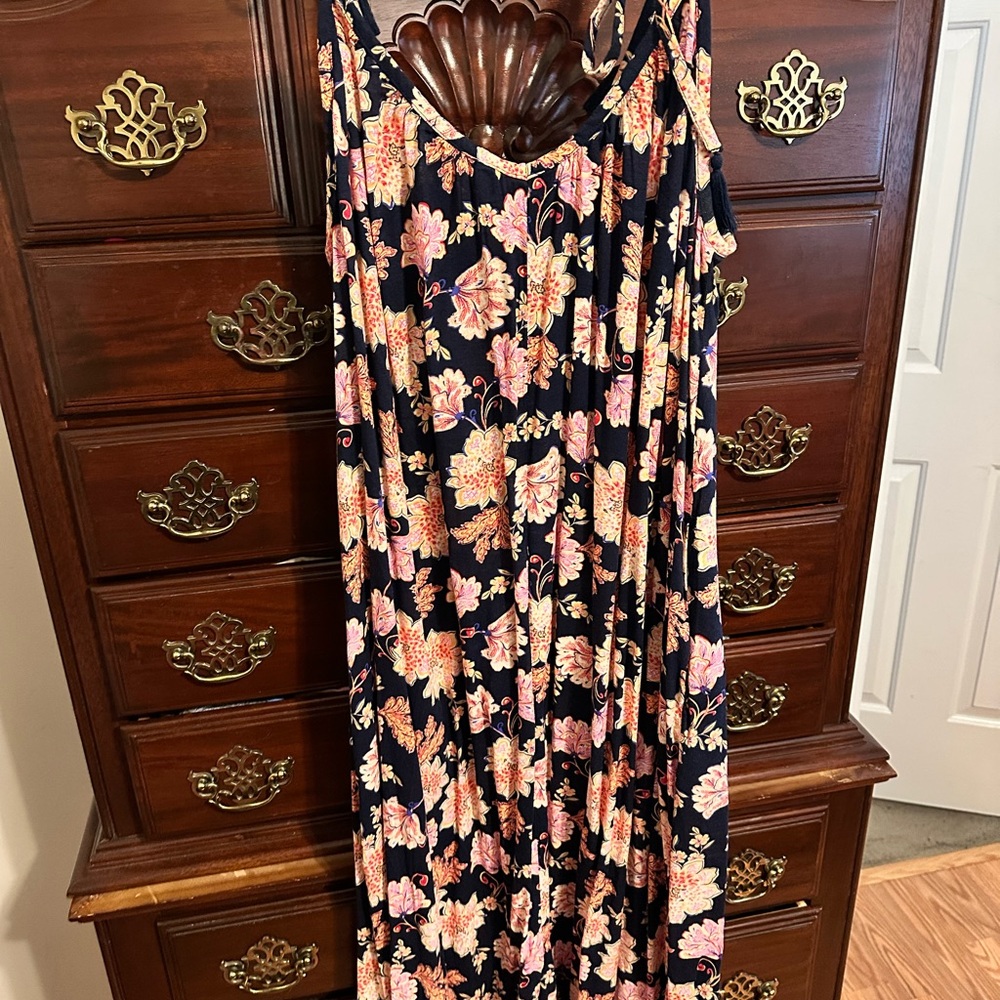 Old Navy Floral Maxi Dress - Navy and Pink
